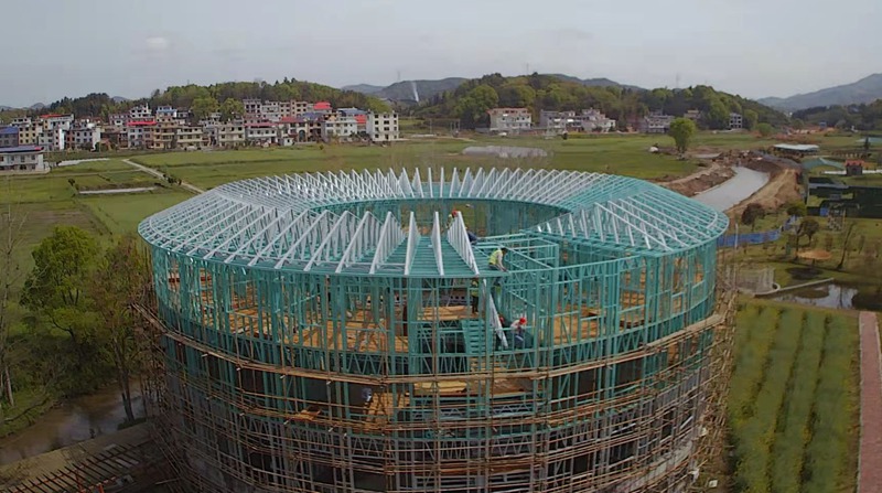 輕鋼結(jié)構(gòu)圓形建筑項目，造型靈活！