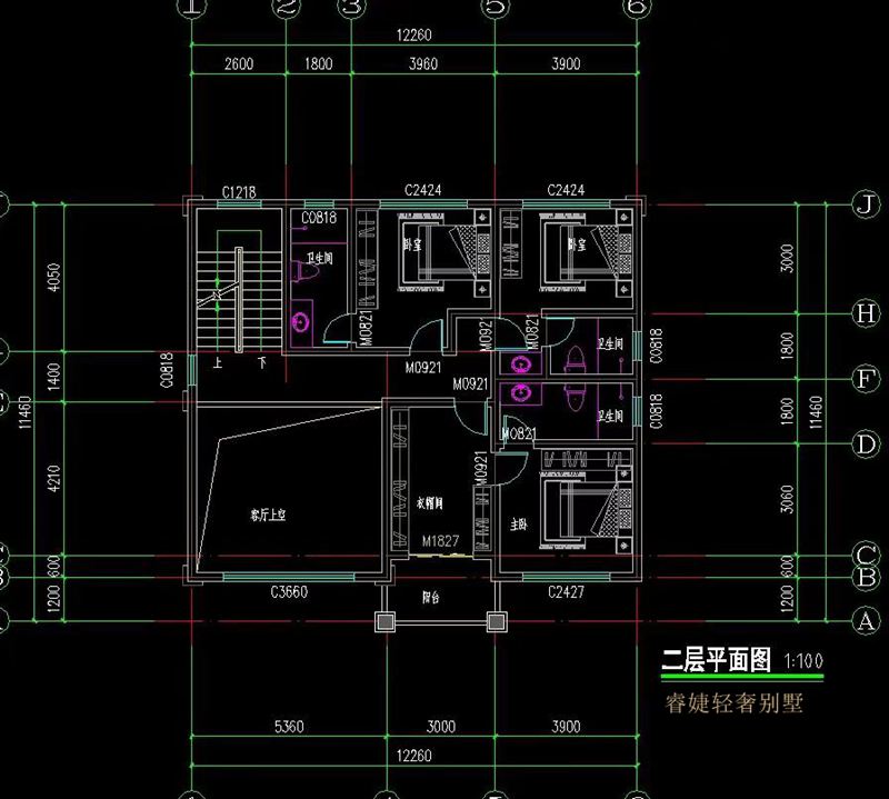 農(nóng)村平屋頂三層現(xiàn)代風別墅戶型圖，百看不厭(圖5)